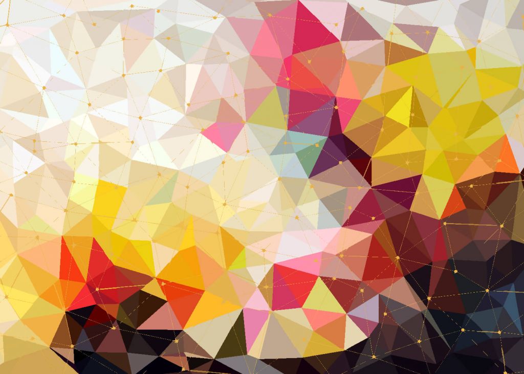 Impresión de triángulos de colores
