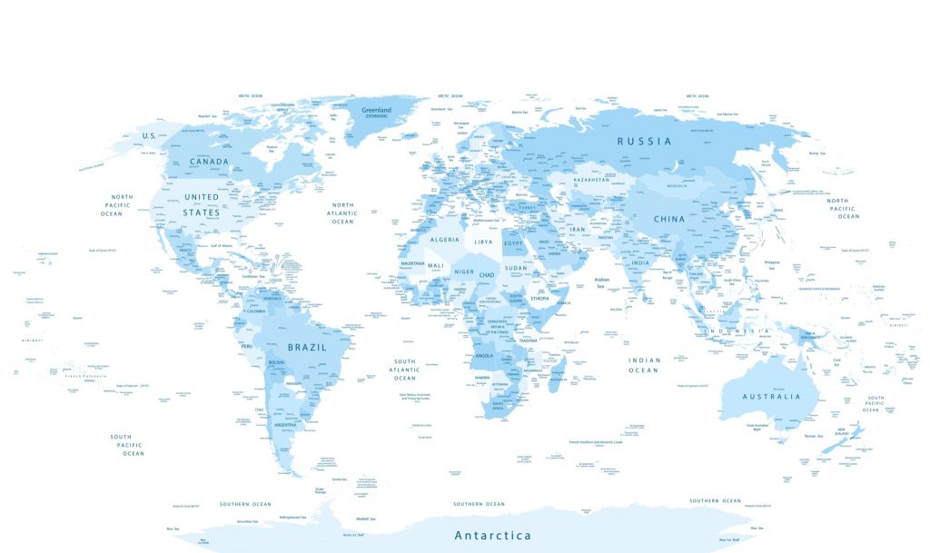 Mapa del mundo realista