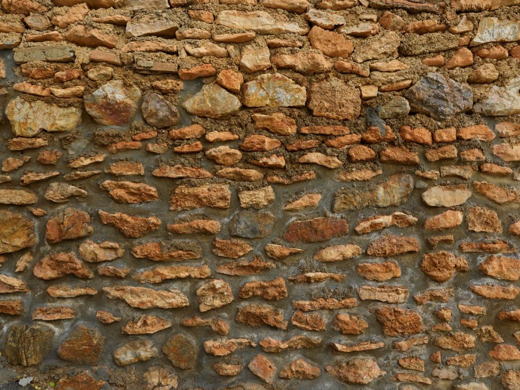 Muro con piedras toscas