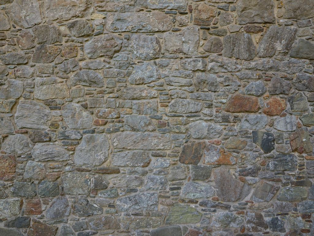 Muro de piedra medieval