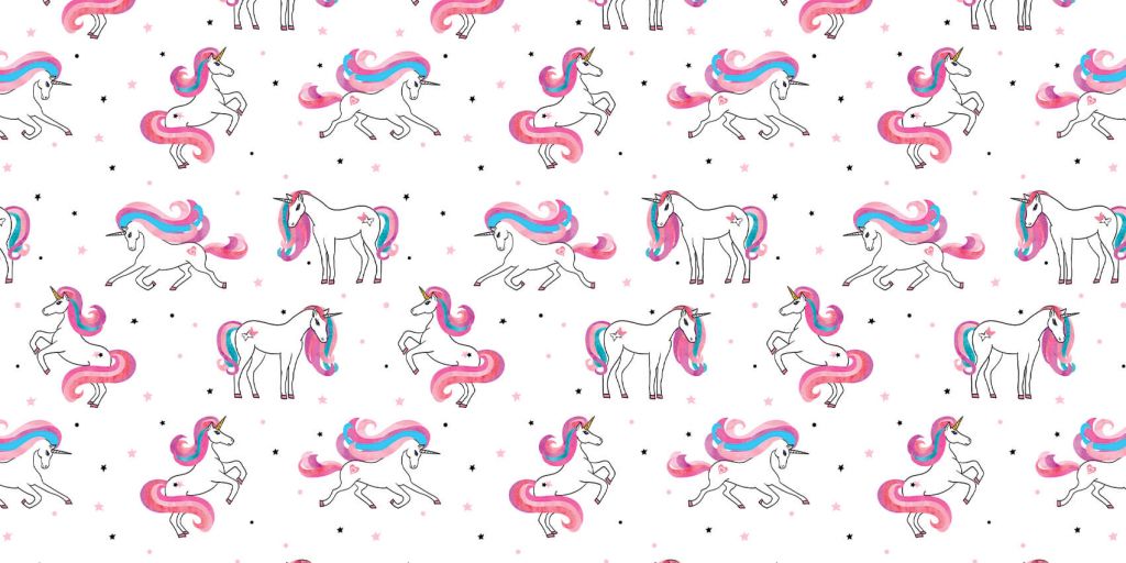 Unicornios con melena rosa
