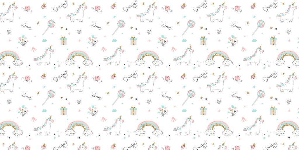 Unicornios, arco iris y purpurina