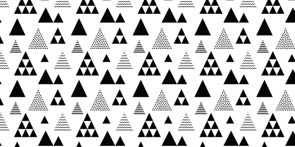 Triángulos en blanco y negro