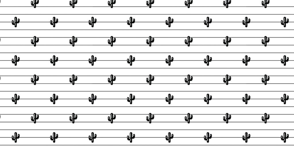 Cactus y líneas