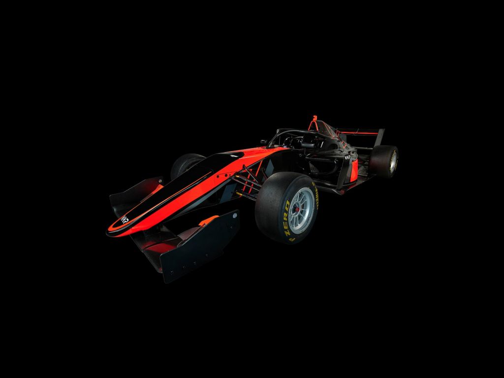Fórmula 3 - Vista frontal izquierda - oscura