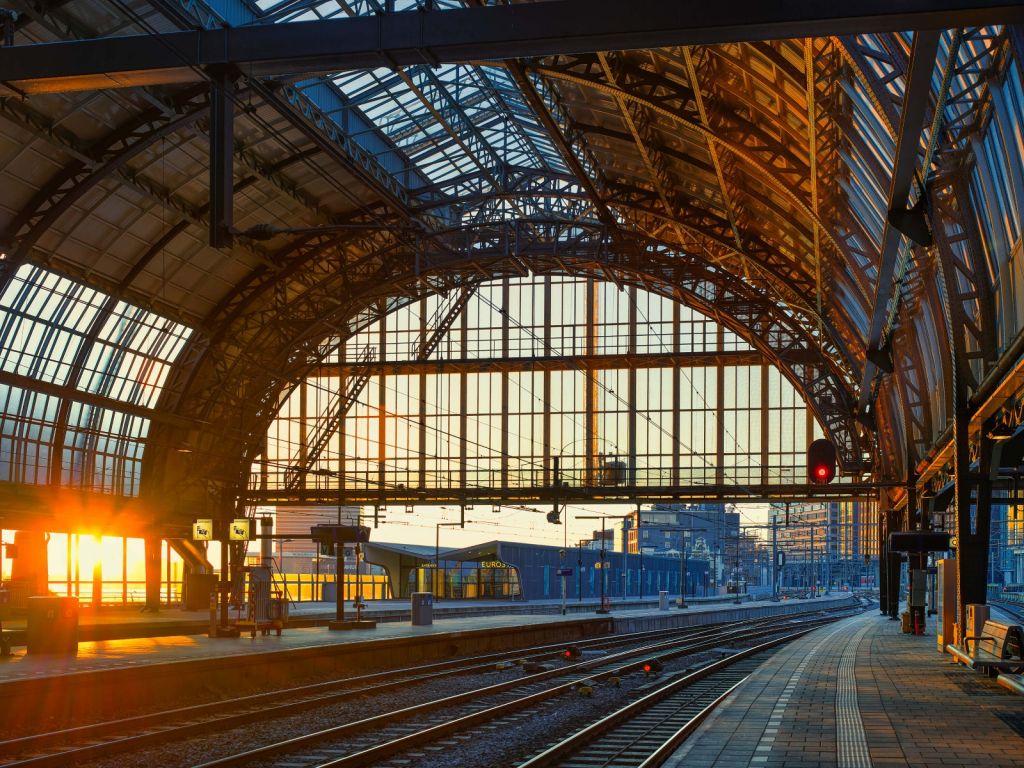 Amanecer en la estación