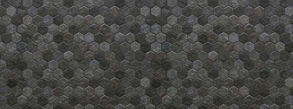 Pequeños azulejos negros