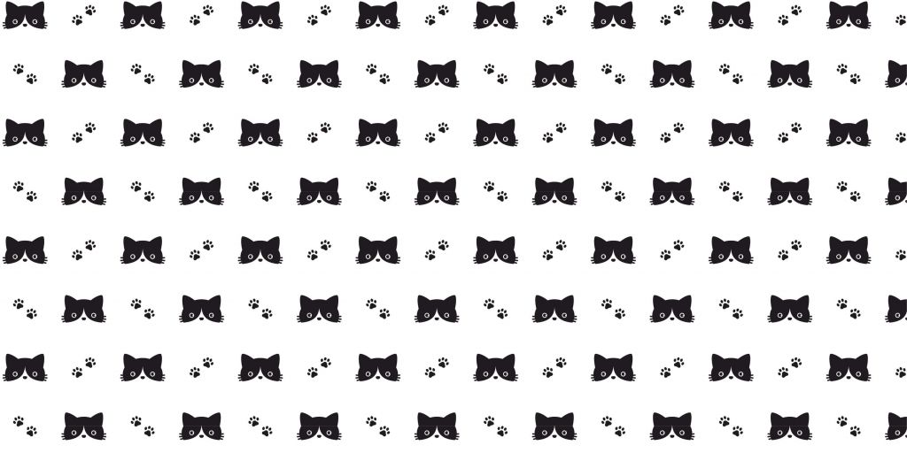 Patrón de gatitos negros