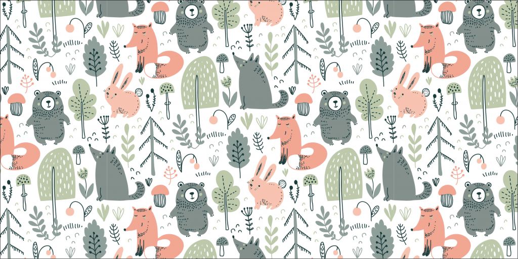 Animales del bosque de colores