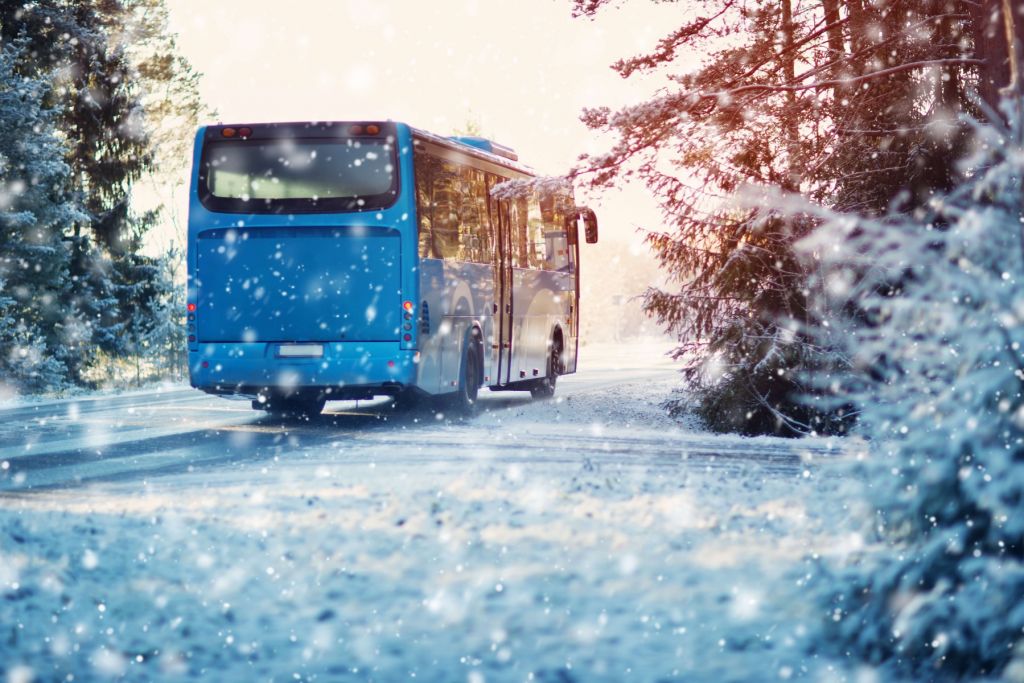 Autobús en invierno