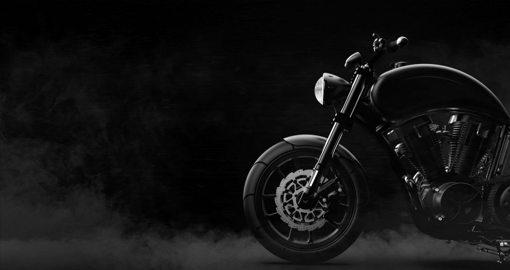 Moto moderna negra