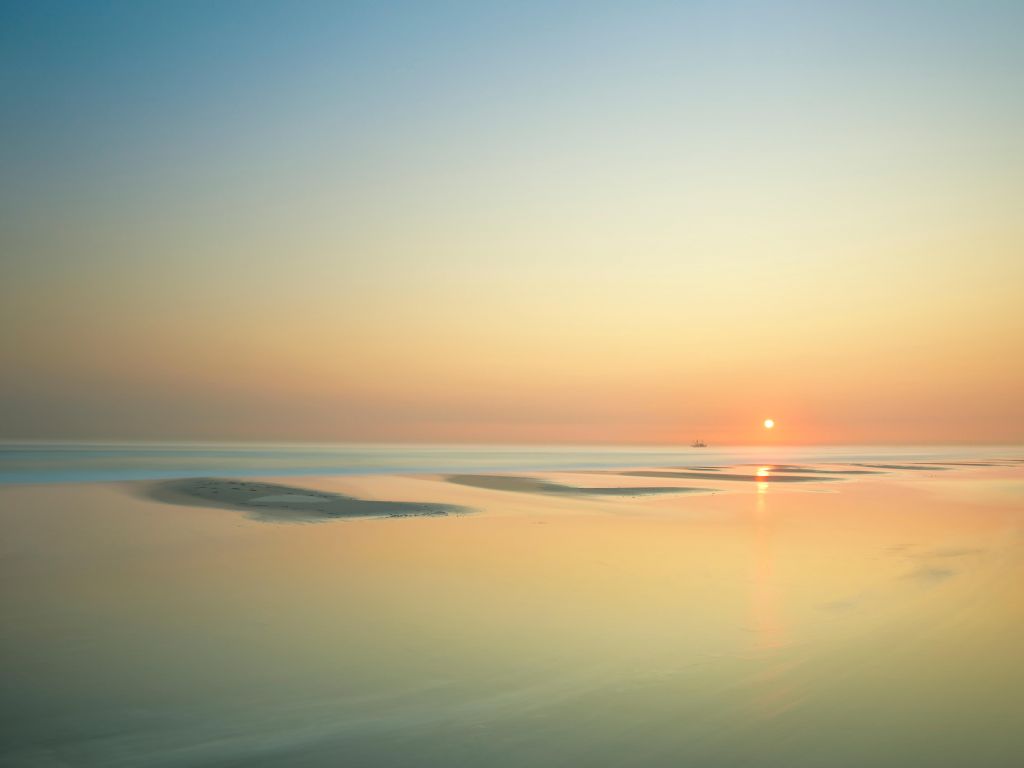 Puesta de sol en la playa