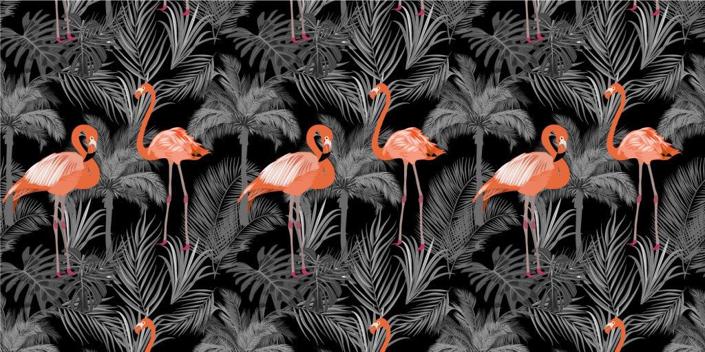Flamencos sobre negro
