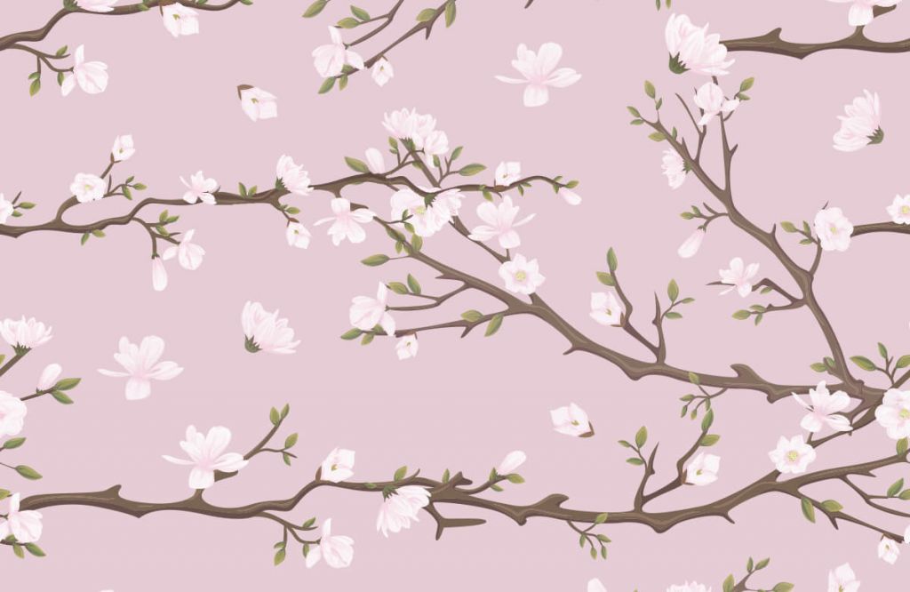 Ramas rosas de primavera