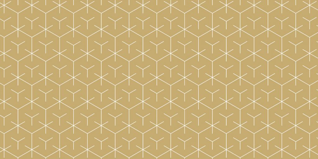 Hexágonos geométricos, oro