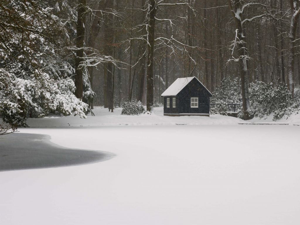 Casa de campo en la nieve