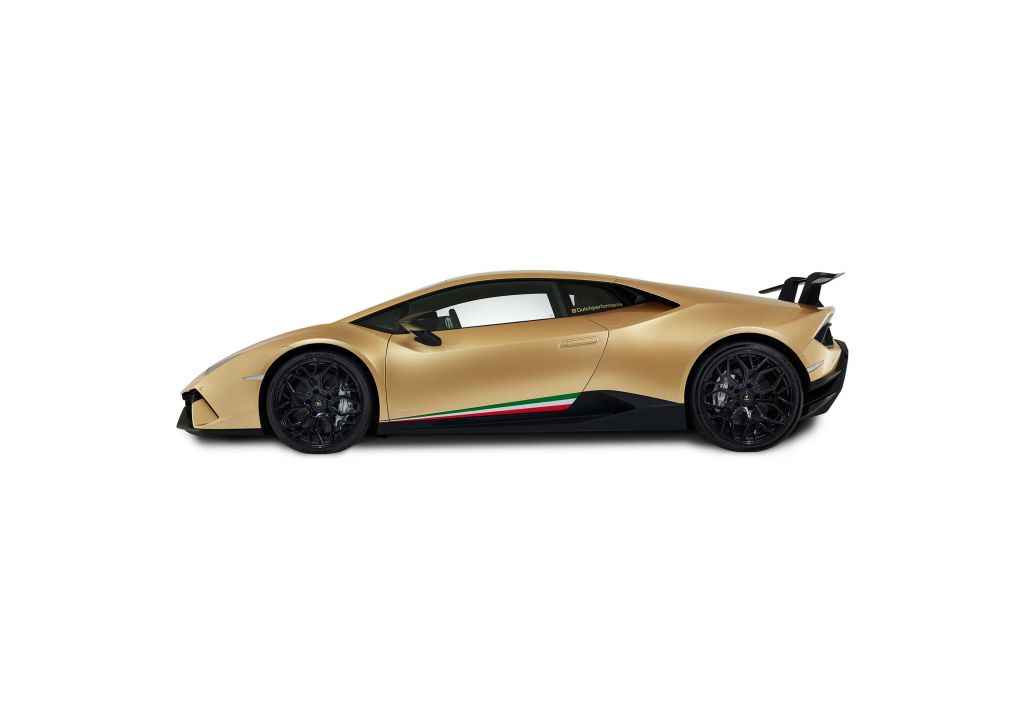 Lamborghini Huracán - lateral, blanco