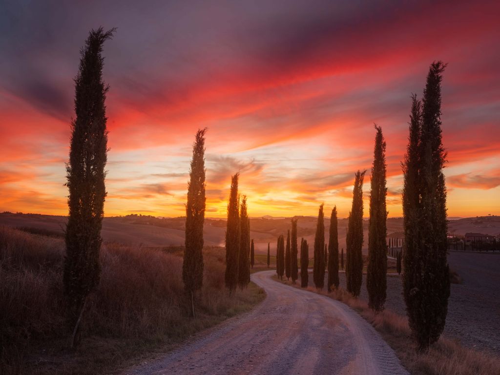 Atardecer en la Toscana