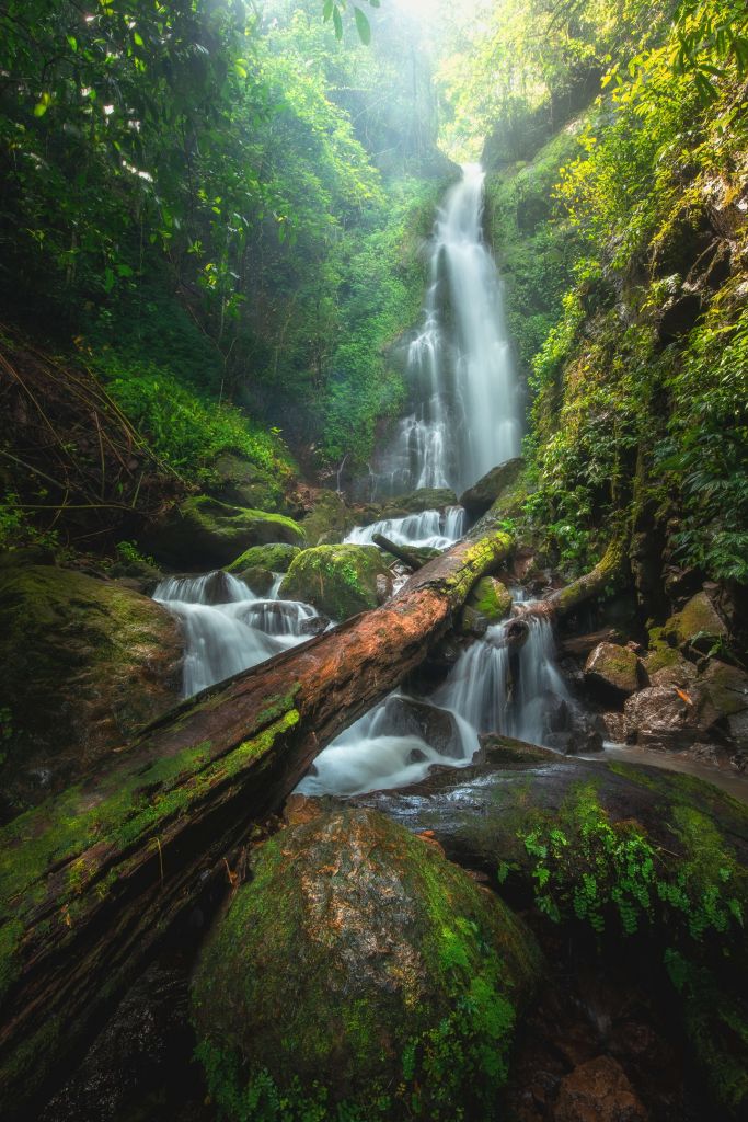 Primer plano de la cascada