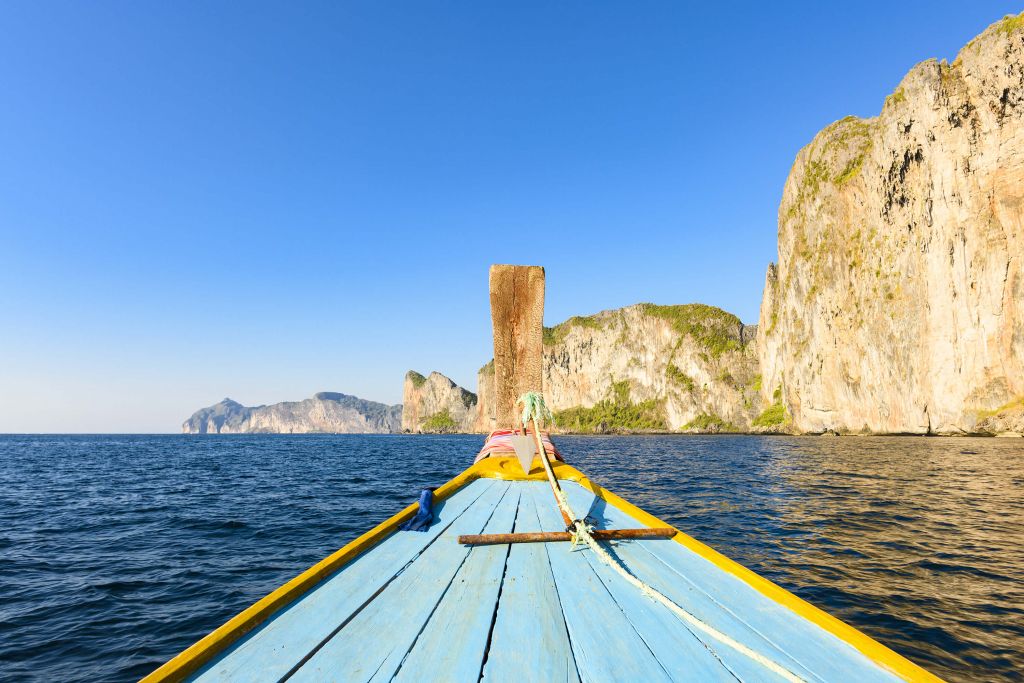 Vista desde un barco de cola larga