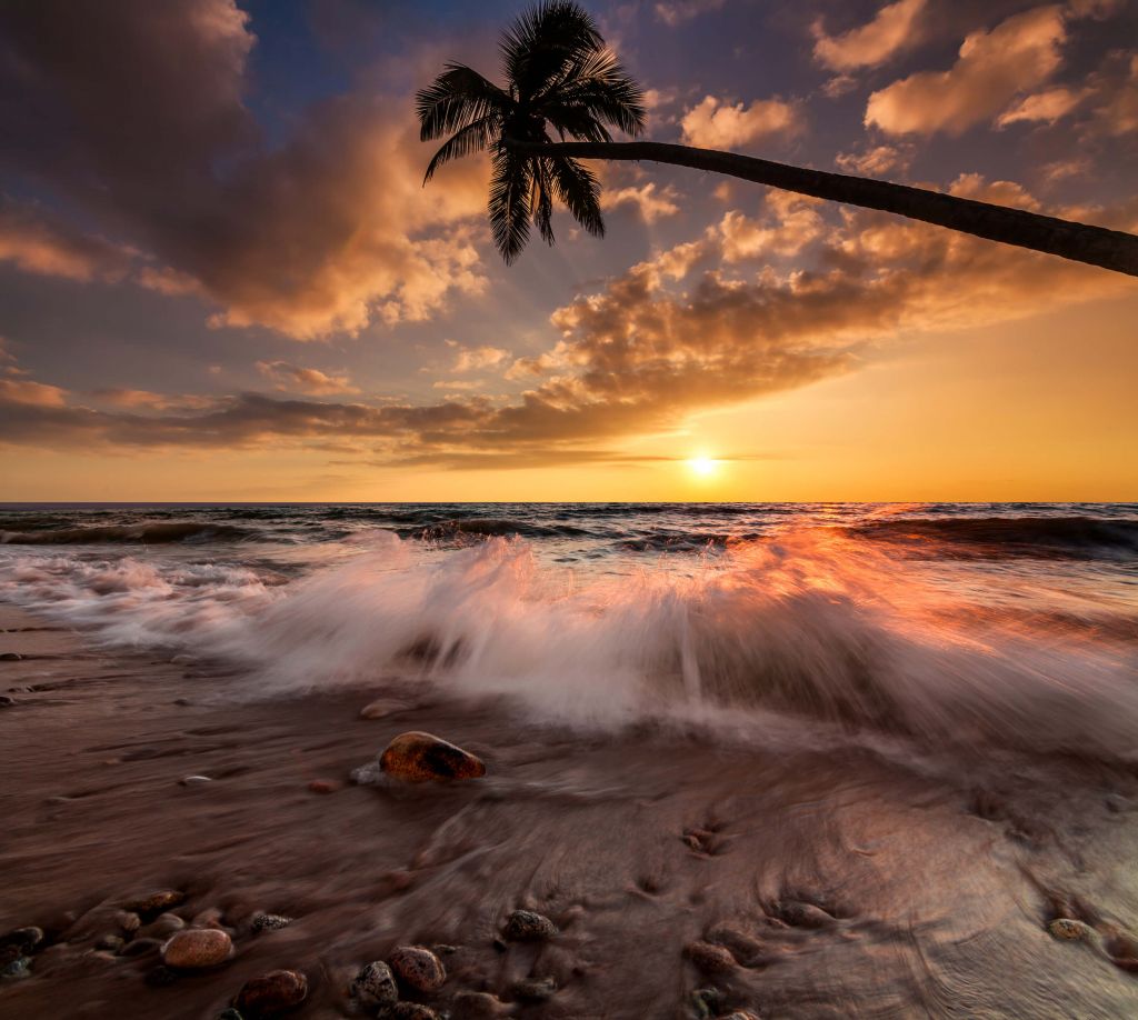 Puesta de sol romántica