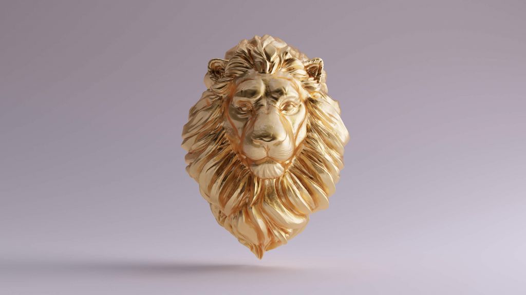 Un león en 3D