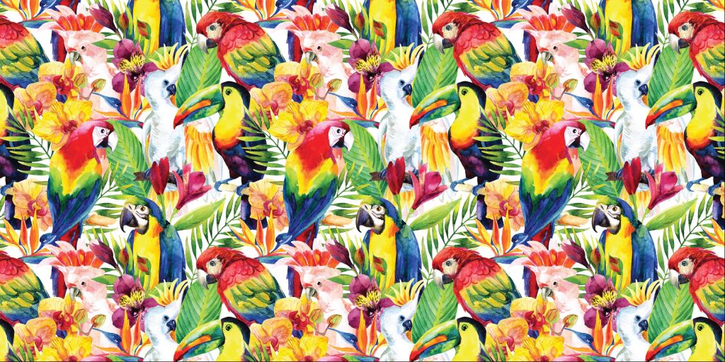 Loros de acuarela