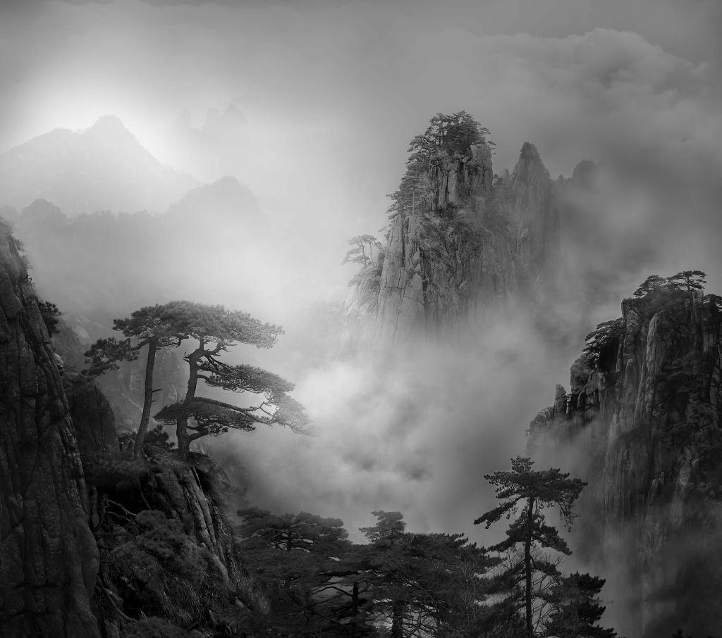 Huang Shan en la niebla