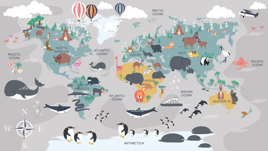 Mapa del mundo animal