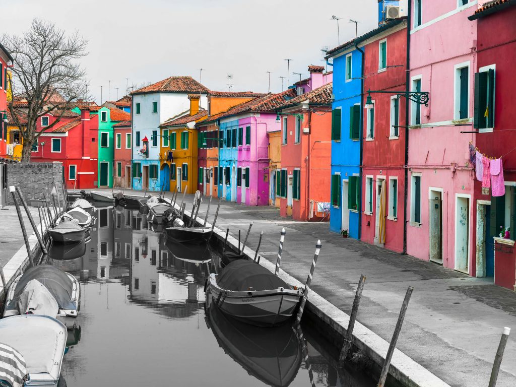 Coloridas casas de pescadores