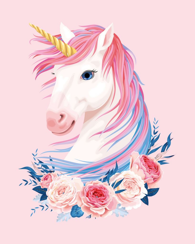 Unicornio con flores