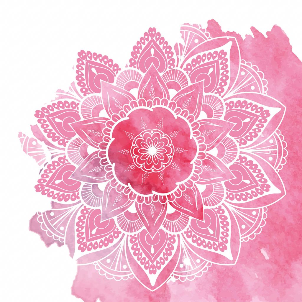 Mandala con motivos florales
