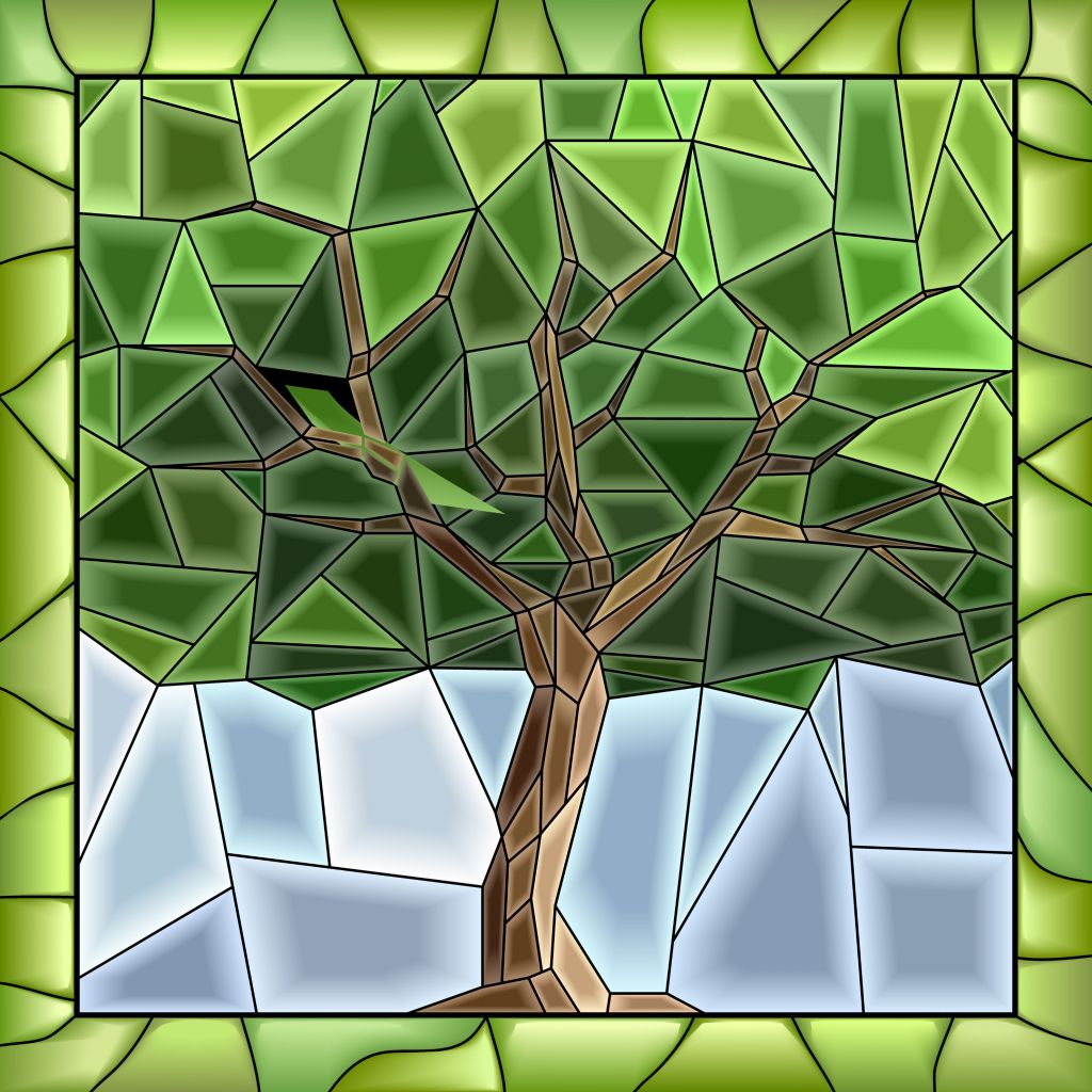 Mosaico de un árbol