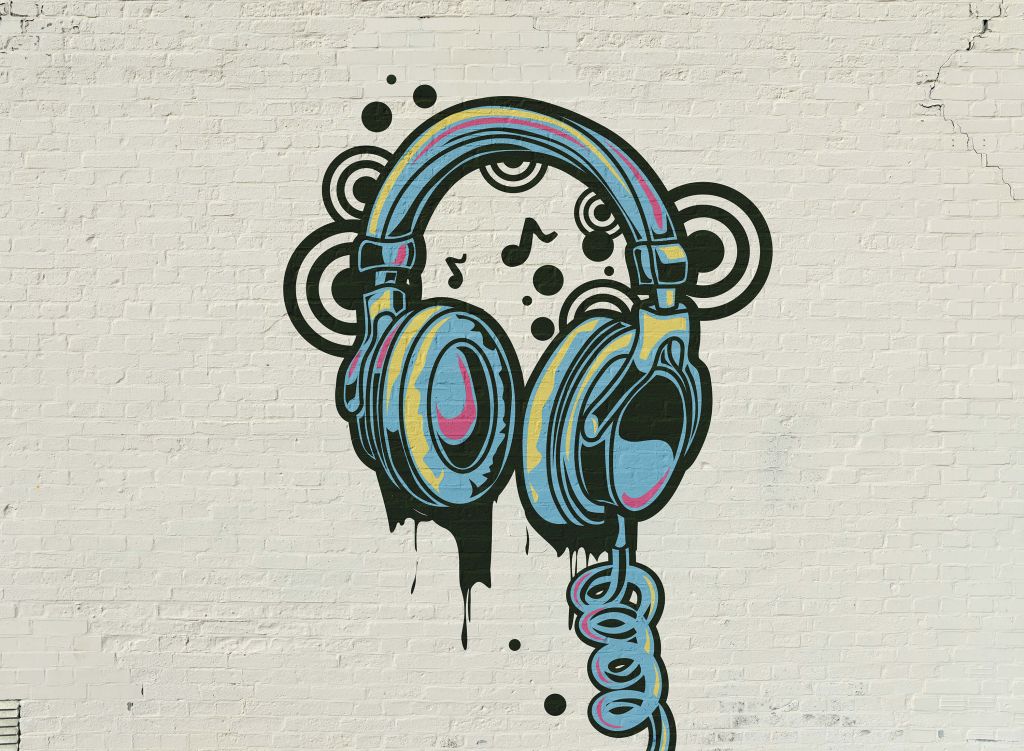 Auriculares de grafiti