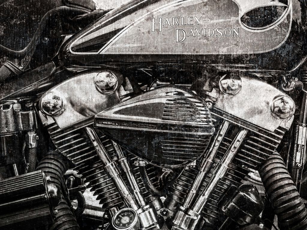 Primer plano de Harley Davidson