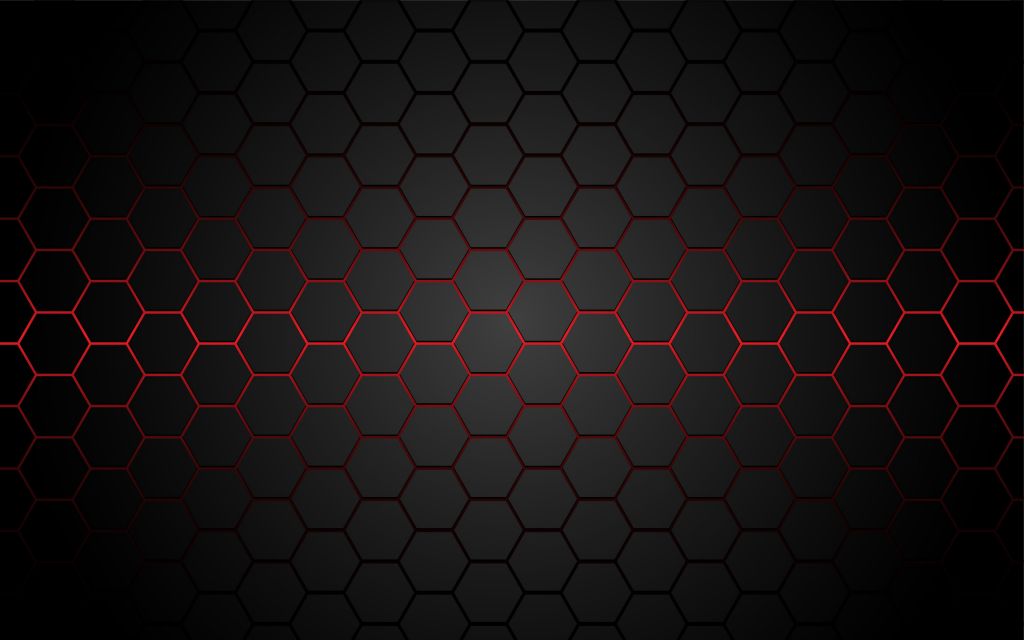 Hexágonos rojos brillantes