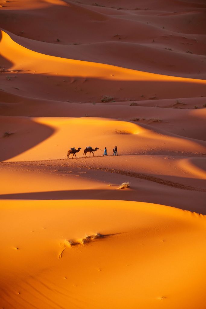 Vista superior del desierto