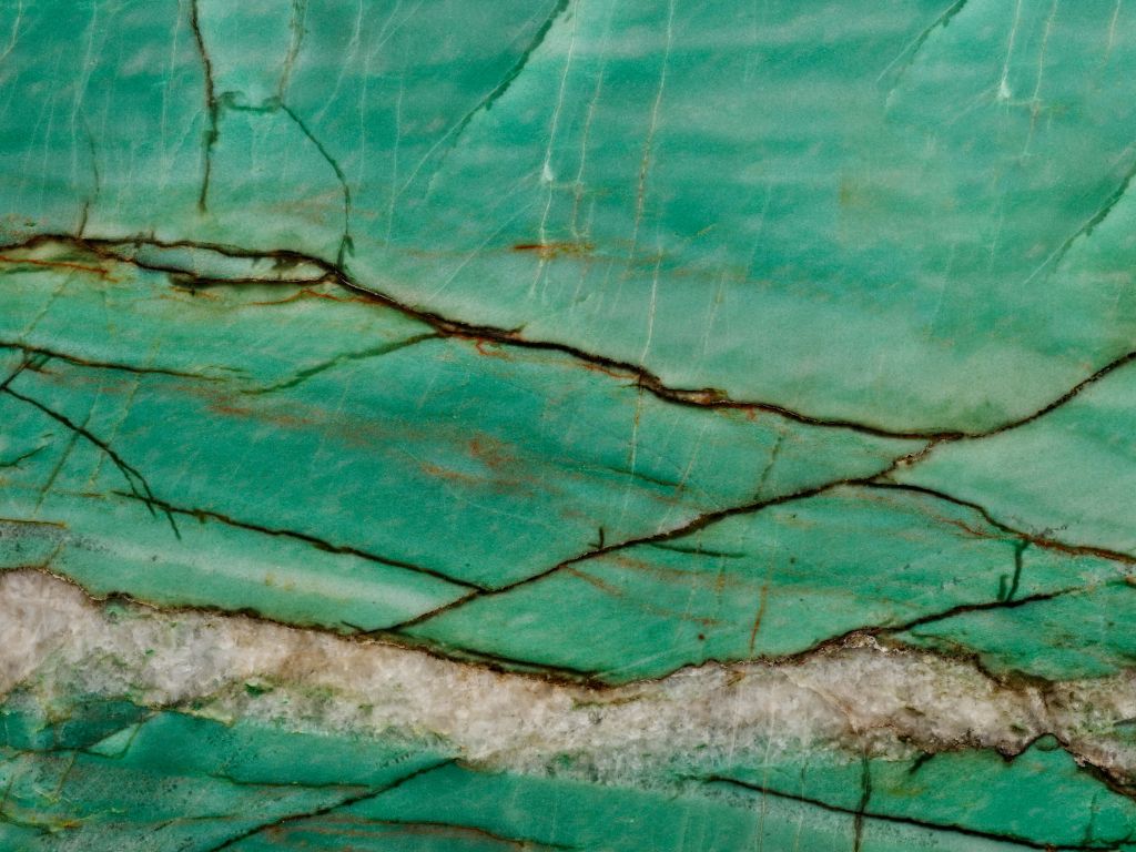 Primer plano del mármol verde
