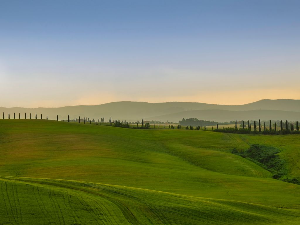 Paisaje montañoso de la Toscana