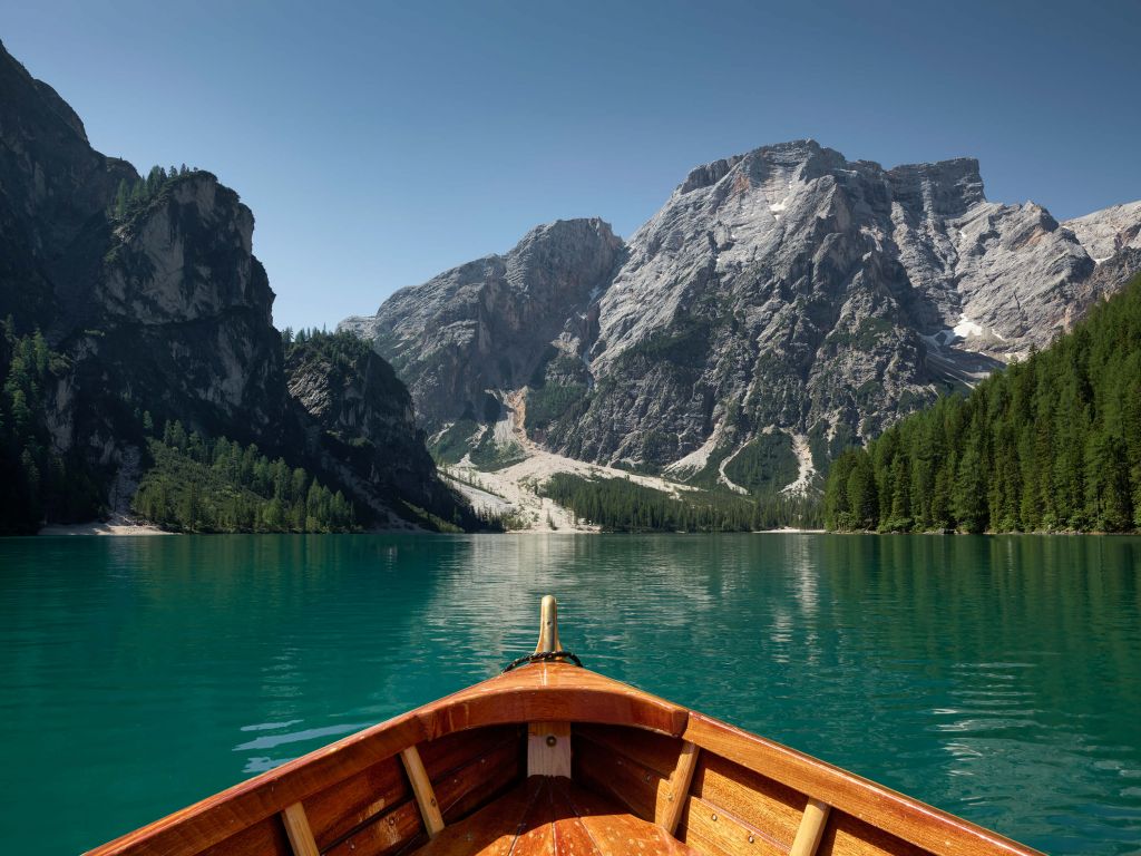 Lago di Braies desde un barco