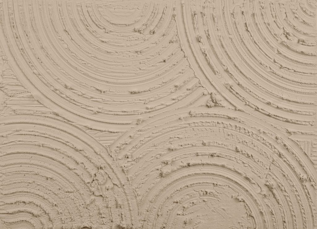 Círculos Zen estructura rugosa en color topo