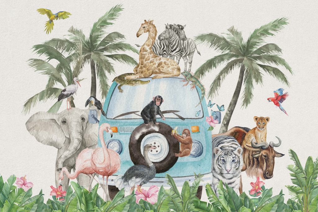 Alegres animales tropicales