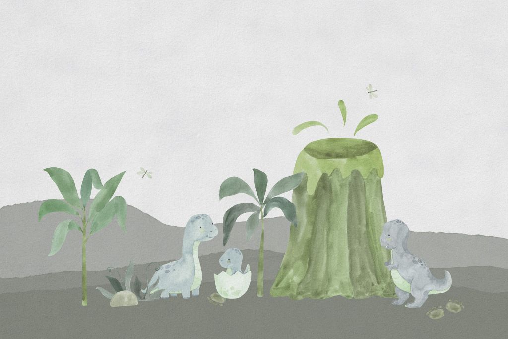Dinos en la jungla verde