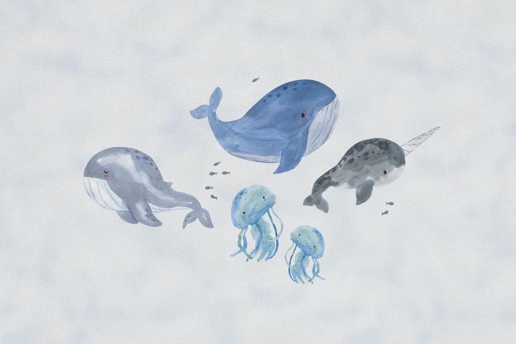 Ballenas en el mar