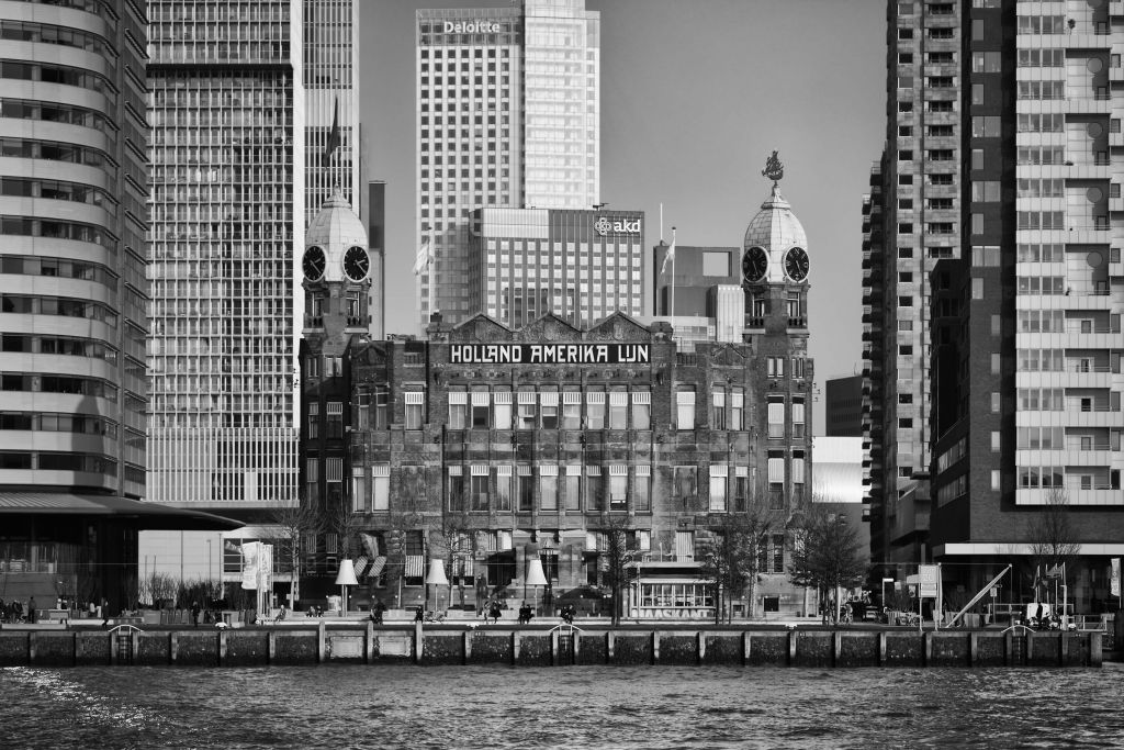 Hotel New York en blanco y negro Rotterdam 