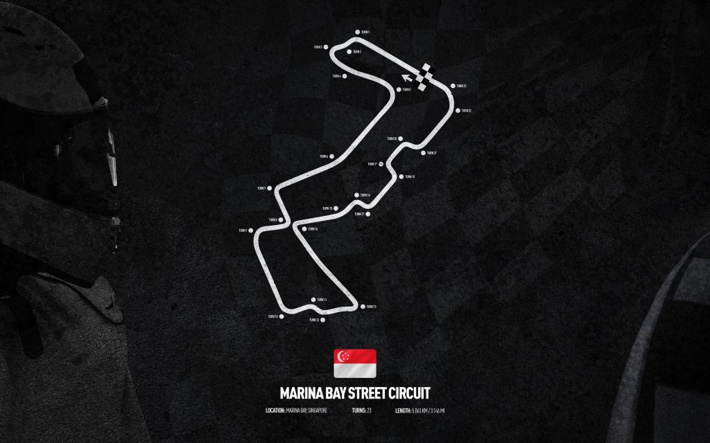 Circuito de Formule 1 - Marina Bay Street Circuit - Singapur