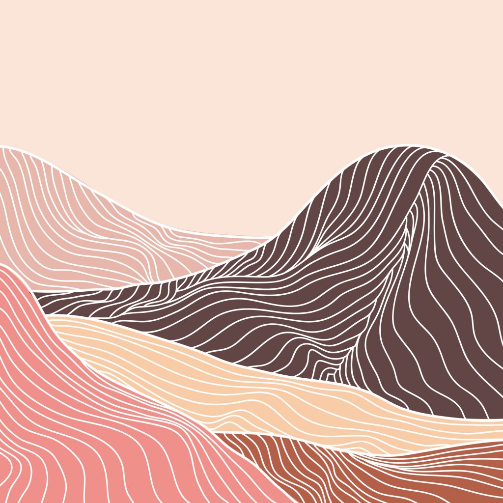 Montañas lineales coloreadas