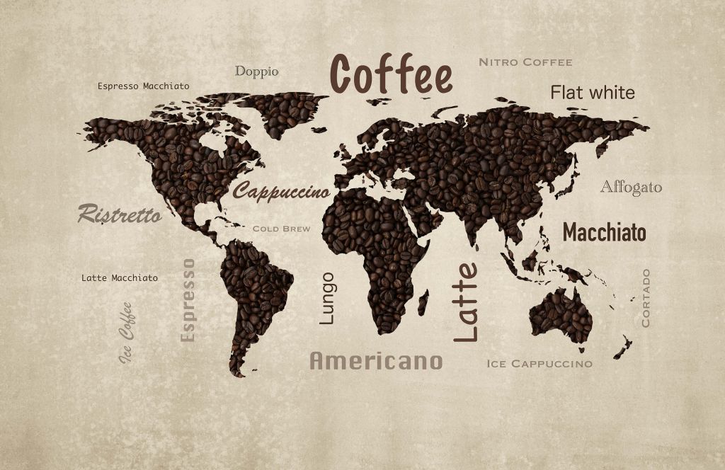 Mapa del mundo del café