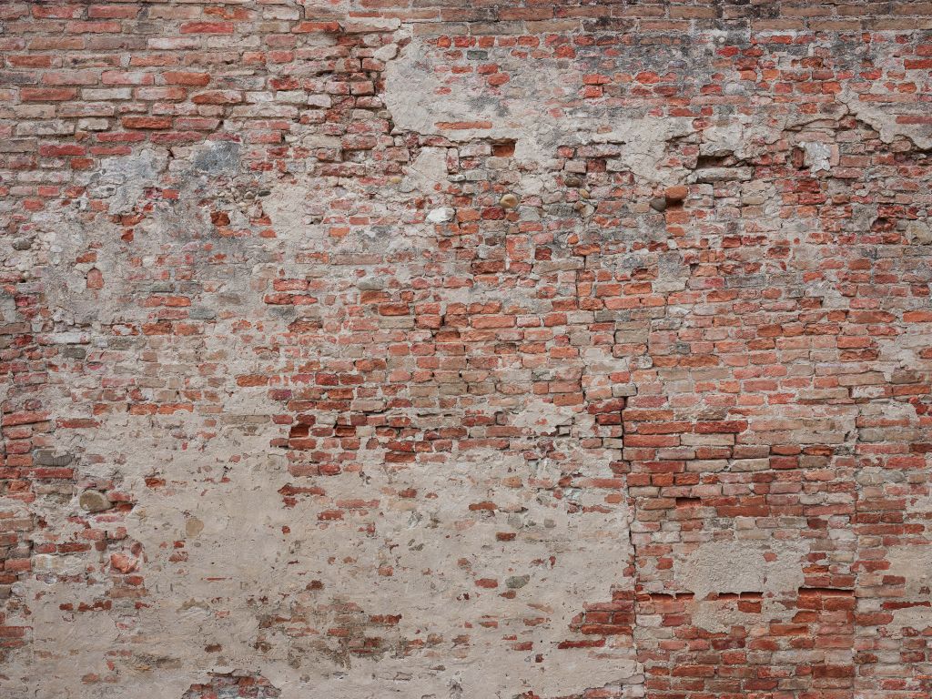 Muro de ladrillo en ruinas