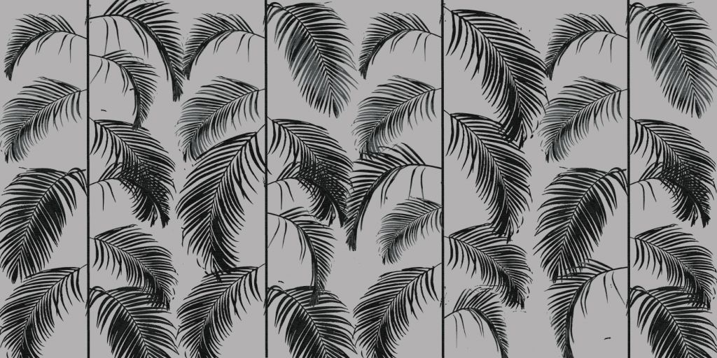 Hojas de palmera juguetonas